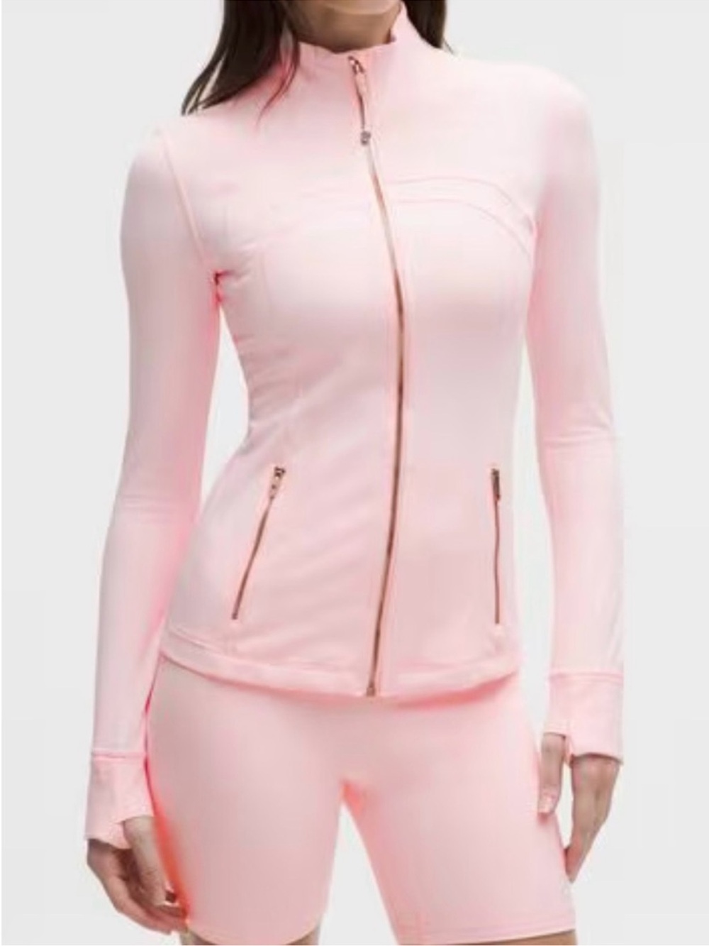 Lululemon Women’s Pink Pearl / Rose Gold Zipper Define Jacket